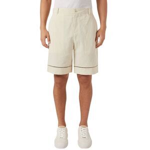 Simkhai Mens Dean Ladder Stitch Shorts Small Dusty Oatmeal - NWT $325